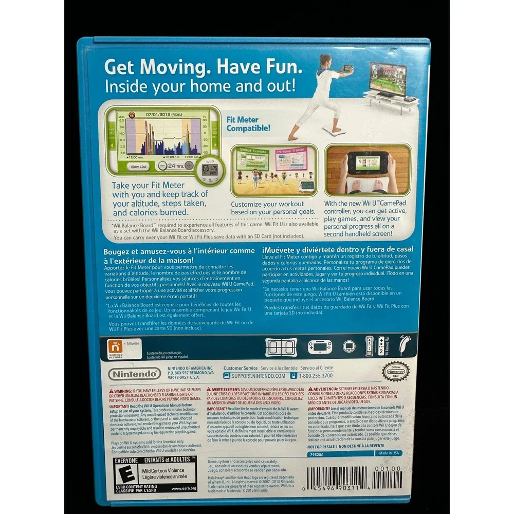 Nintendo Wii Fit U Video Game Wii U Fitness Yoga Aerobics WUP-P-ASTE-USA-0‎